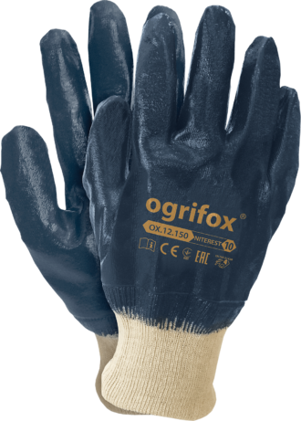 Nitrilové rukavice pracovné HARIX BLUE OX