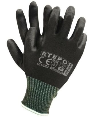 Pracovné rukavice máčané v PU REPO BLACK