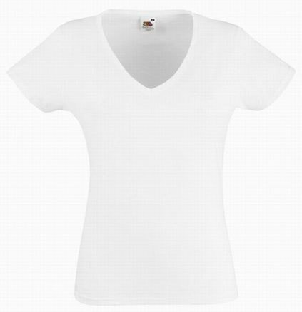 Dámske pracovné tričko FRUIT LADY v-golier 160g