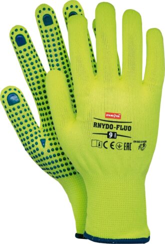 Pracovné rukavice s terčíkmi NIDO FLUO