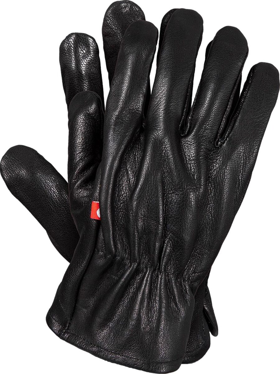 Čierne kožené pracovné rukavice BLACKER