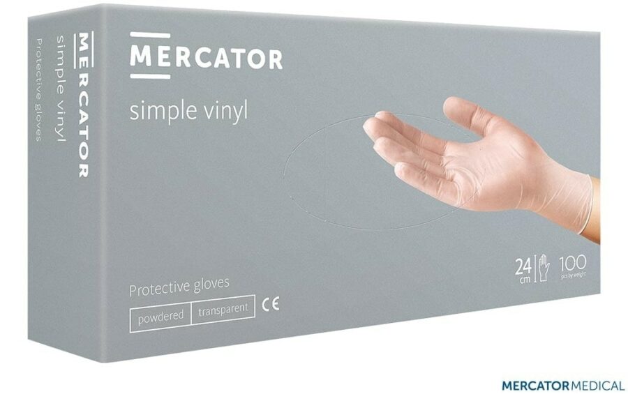 Jednorázové Vinylové rukavice 100ks MERCATOR púdrované