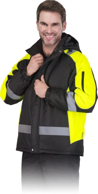 Zimná pracovná bunda s kapucňou BLIZZARD GELB