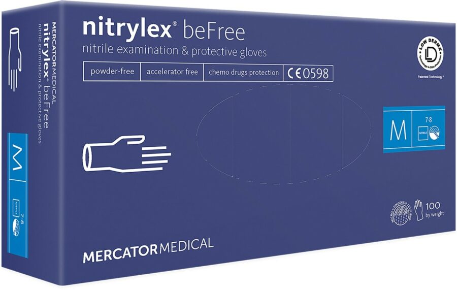 Diagnostické nitrylové rukavice 100ks MERCATOR Nitrylex® BeFree nepúdrované