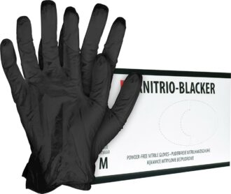 Čierne nitrilové bezpúdrové rukavice 100ks BLACKER