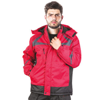 Zimná pracovná bunda s kapucňou ZEALAND RED