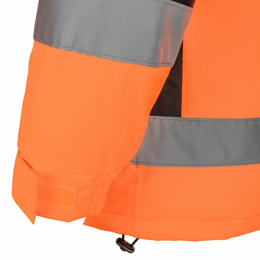 Reflexná zateplená pracovná bunda s kapucňou TORTON ORANGE
